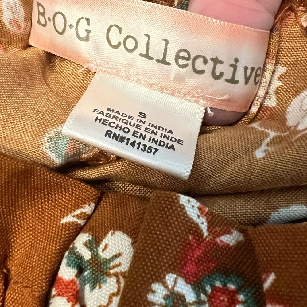 B.O.G Collective Brown Floral Wide Leg Pants S - Picture 8 of 9